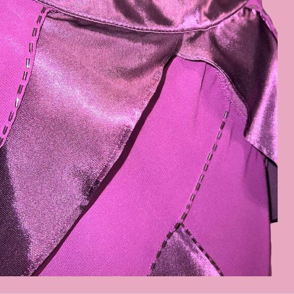 Dressbarn collection pretty eggplant purple layered evening dress! New - Picture 7 of 9